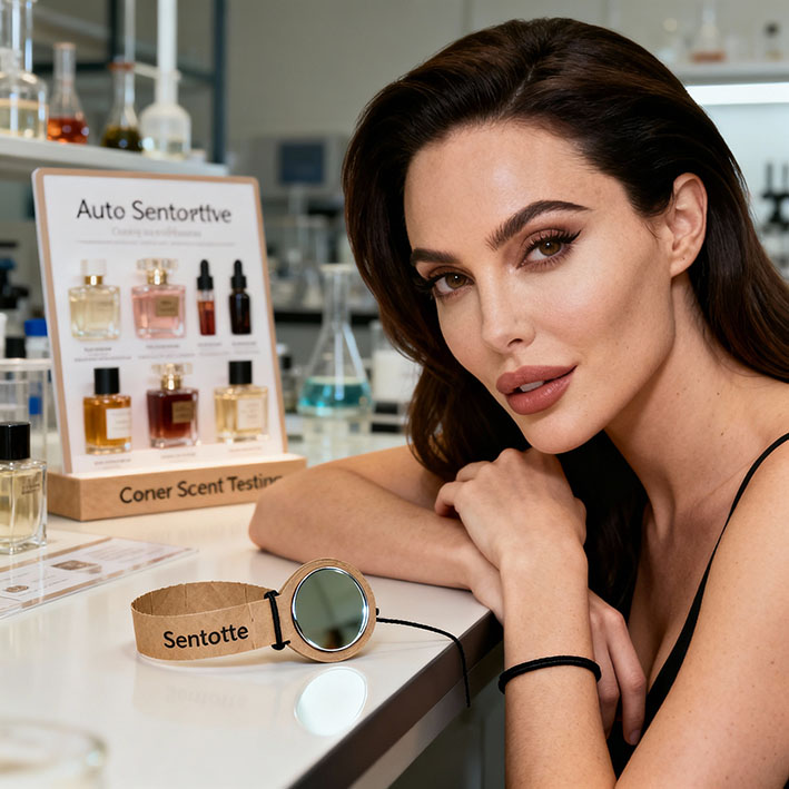 Scent-testing corner in the workshop: try fragrances while you wait﻿﻿