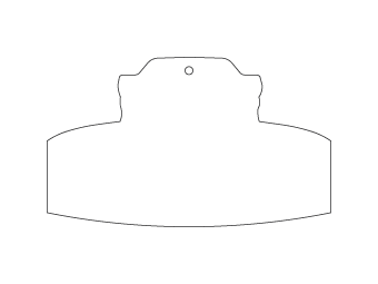 Car air freshener company logo shape customized, dimensions: H: 90.0mm, L: 53.0mm.