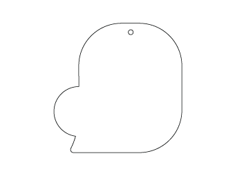 Car air freshener mixed shape customized, dimensions: H: 65.292mm, L: 66.093mm.