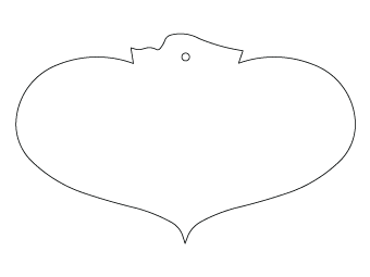 Car air freshener heart shape customized, dimensions: H: 109.988mm, L: 68.108mm.