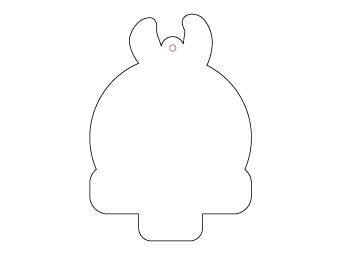 Car air freshener mixed shape customized, dimensions: H: 64.163mm, L: 89.998mm.